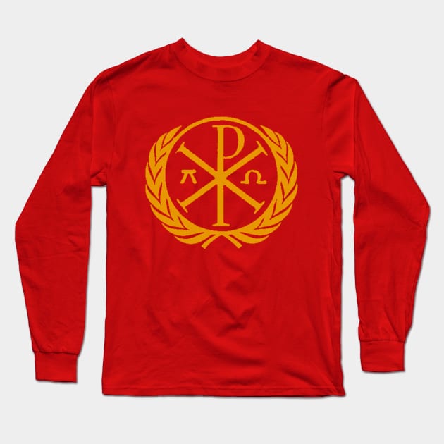 Byzantine Gold Labarum Long Sleeve T-Shirt by iaredios